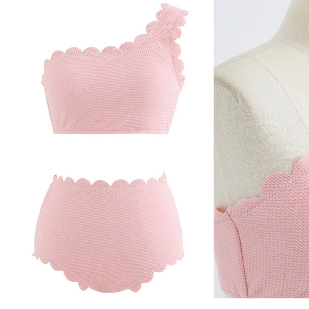 One-Shoulder High-Waisted Bikini bathing suit NWOT